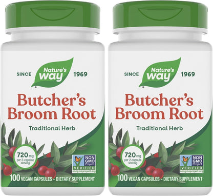 Nature's Way Escoba de Carnicero, 720 mg, 100 Cápsulas Veganas – Image 9