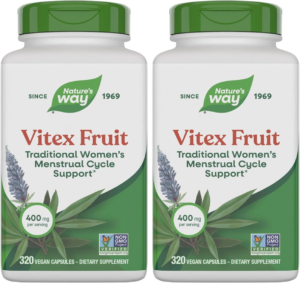 Nature's Way Vitex Fruit (Agnus-castus) - 320 Cápsulas, Vegano