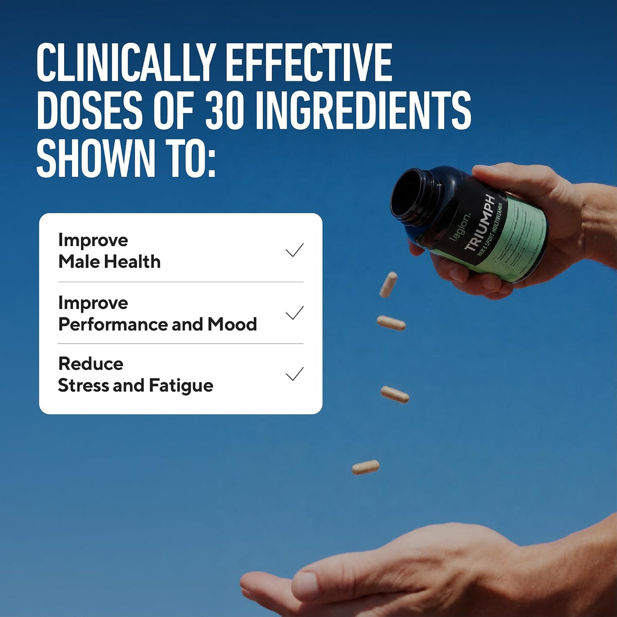 LEGION Triumph Multivitamínico para Hombres - 21 Vitaminas y Minerales - 30 Dosis – Image 3