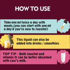 Myo-Inositol y D-Chiro Inositol Gotas Líquidas 40:1 con Vitex y Vitamina D3 - 118 ml
