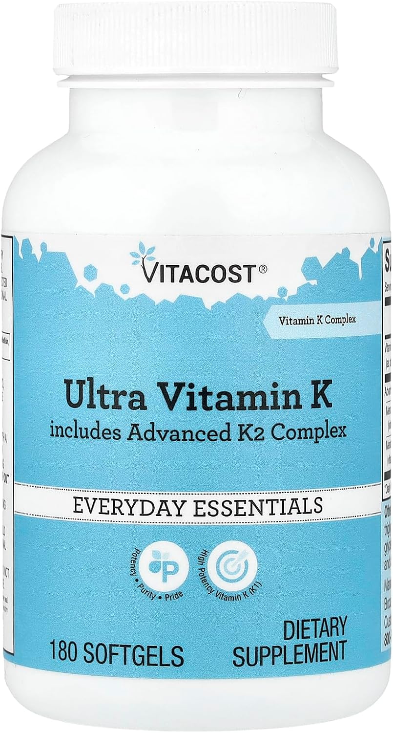 Vitacost Ultra Vitamin K with Advanced K2 Complex, 180 Softgels