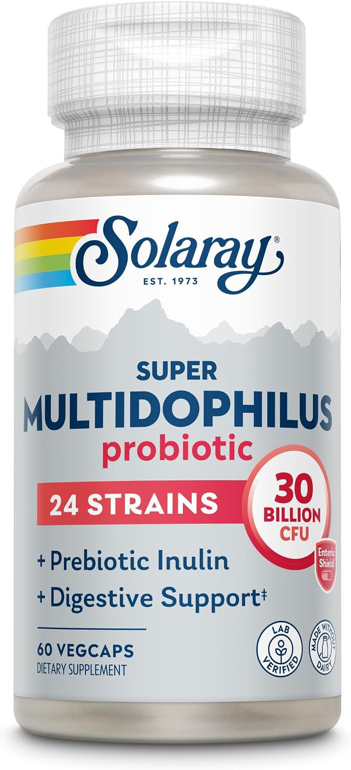 SOLARAY Multidophilus Probiotic 24 Strains 30B CFU - 60 Vegetable Capsules