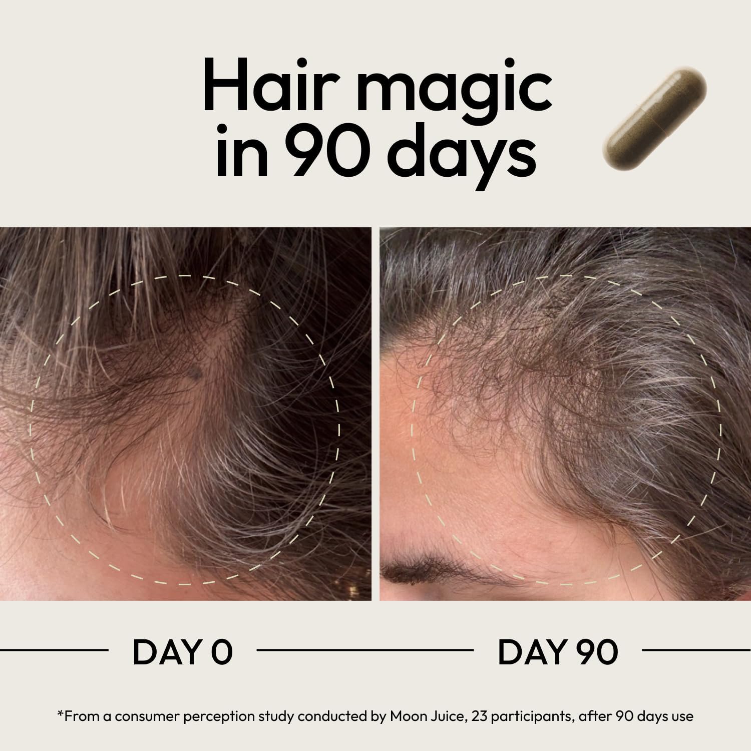 Moon Juice SuperHair - Vitaminas para el cabello con Biotina, 120 cápsulas