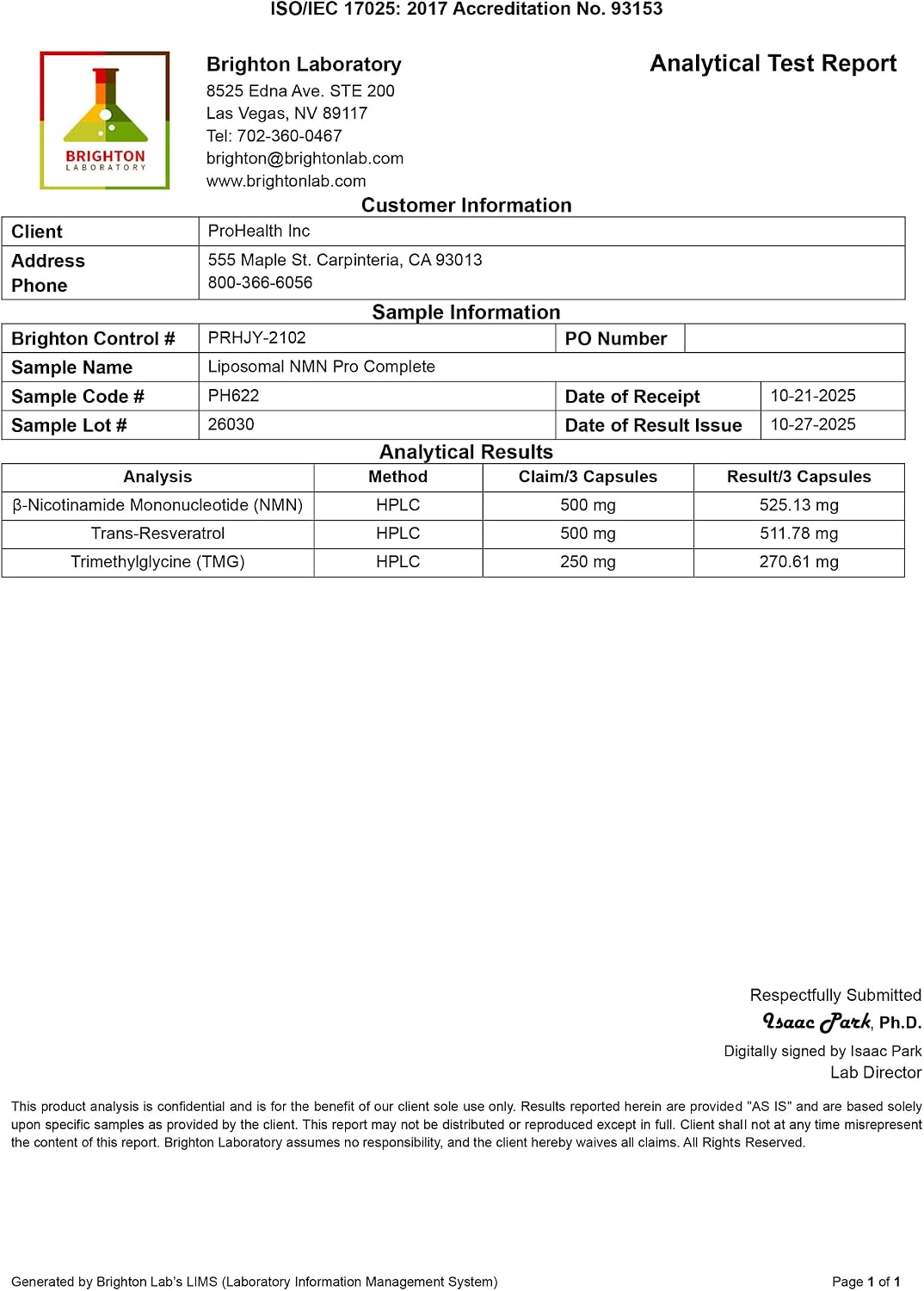 Liposomal NMN Pro Complete (90 Cápsulas) - Liposomal Uthever NMN, Trans-Resveratrol, TMG