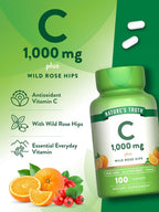 Nature's Truth Vitamina C 1000 mg con Escaramujo | 110 Comprimidos | Vegano, No-GMO y Sin Gluten