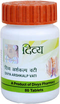 Divya Ayurvedic Arshkalp Vati para Hemorroides - 80 Comprimidos