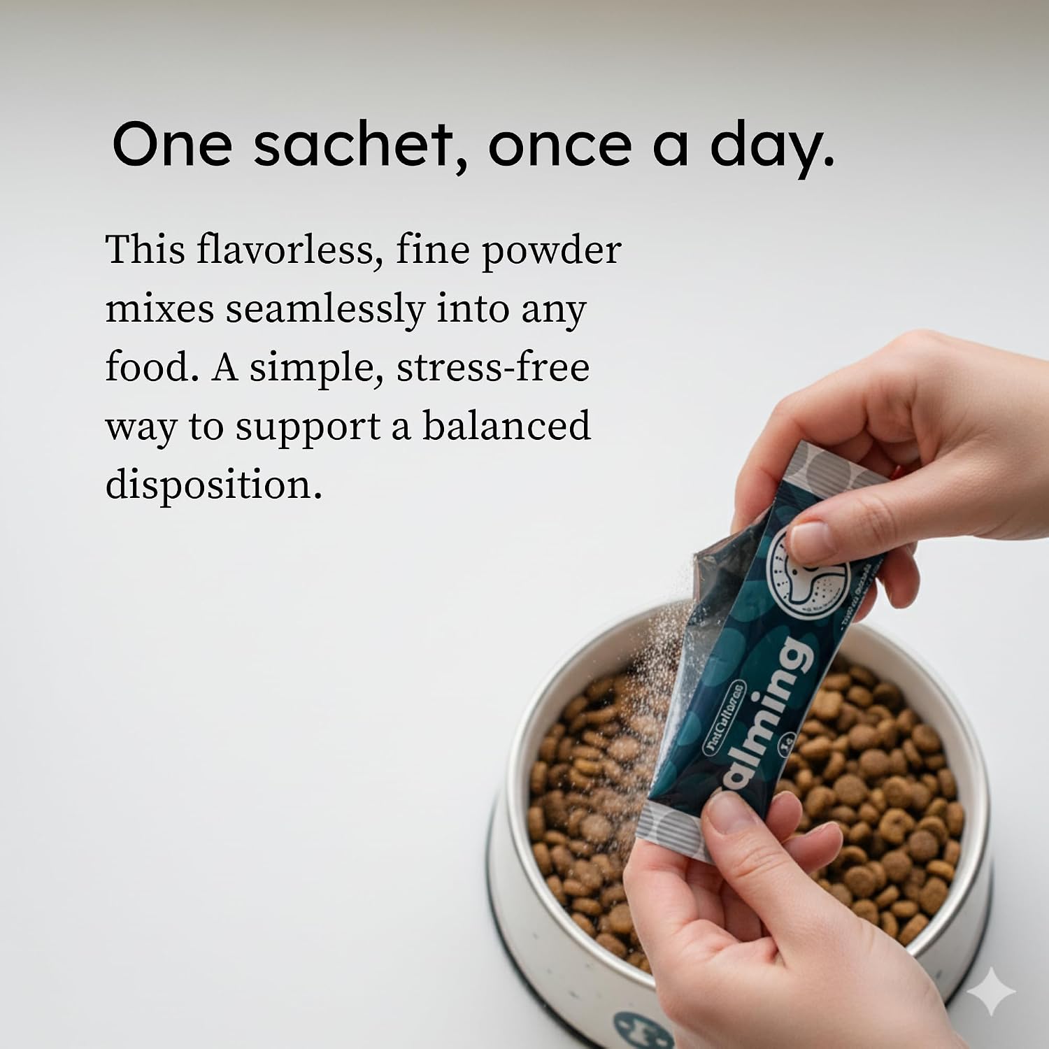 PetCultures Calming Tribiotic Polvo Calmante para Perros – Apoya el Estrés, L-Triptófano, L-Teanina y Equilibrio Eje Intestino-Cerebro – Fabricado en EE. UU. (30 Sobres)