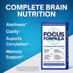 Focus Formula Nootrópico – 60 Comprimidos Veganos para Concentración y Memoria