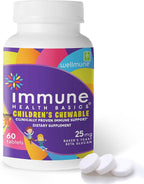 Immune Health Basics Comprimidos Masticables para Niños - Beta Glucano Puro para el Sistema Inmunológico Infantil, Sabor Naranja, 25 mg