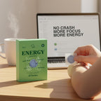 Parche de Energía B12 con Cafeína, Extracto de Té Verde y Guaraná (30 Parches) | Vitamina B6 y B3 para Enfoque y Energía | Refuerzo Vegetal de 12 Horas