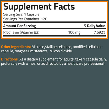 Bronson Vitamin B2 100mg Non-GMO, 120 – Deportistas: El ejercicio aumenta el estrés oxidativo y la demanda – Image 8