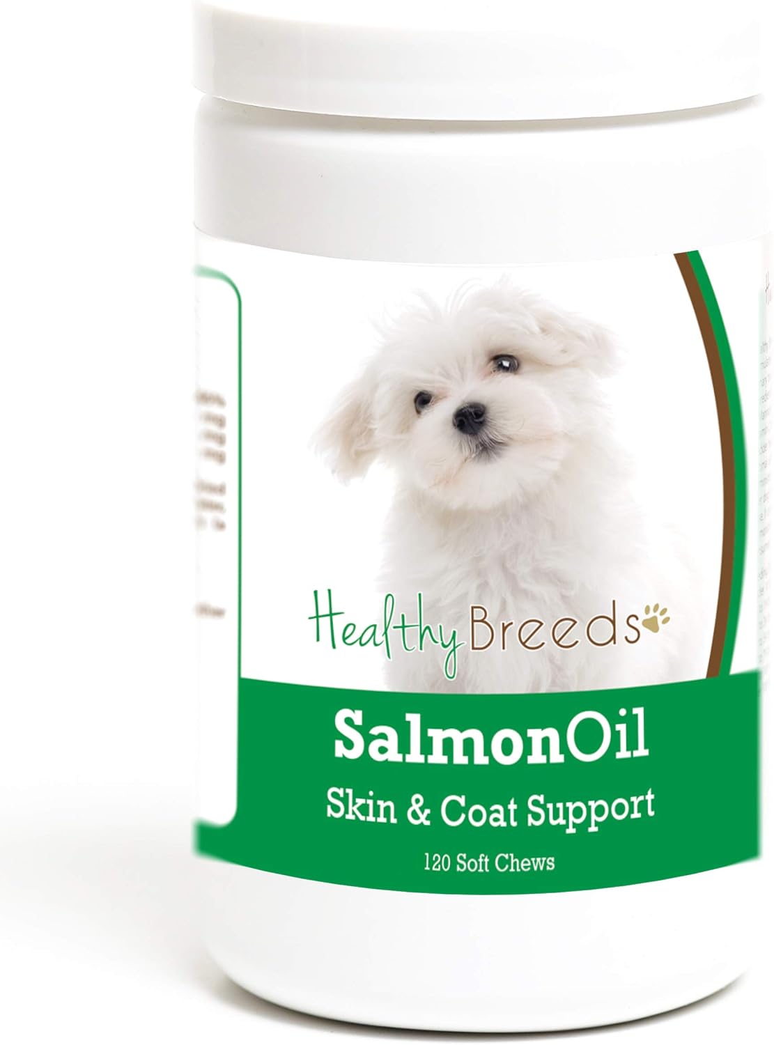 Healthy Breeds Maltese Aceite de Salmón Masticables Blandos para Perros, 120 unidades