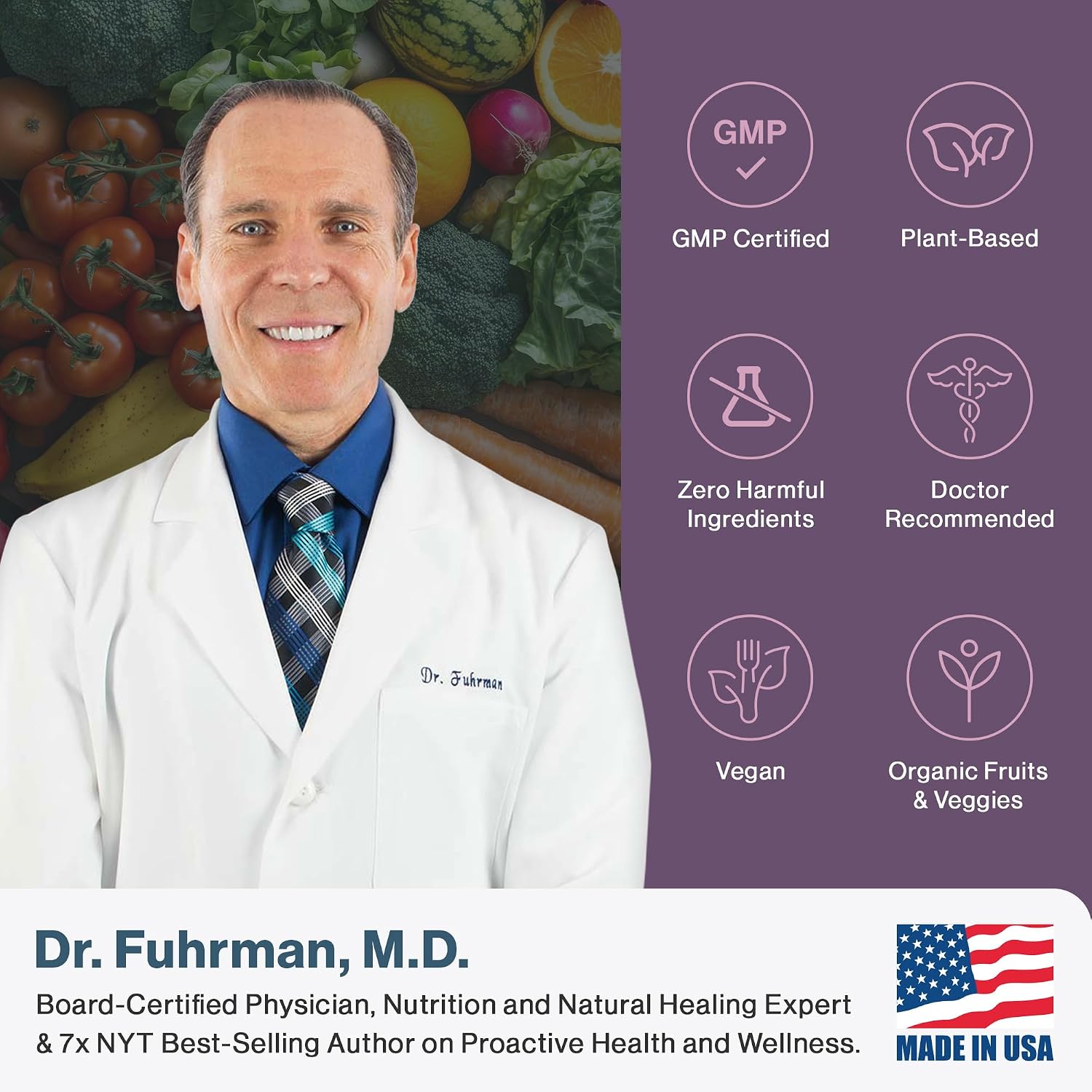 Dr. Fuhrman Multivitamin for Women, 2-Month Supply with Vitamin D3