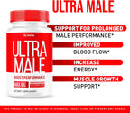 Ultra Male Pills (Pack de 5) - 300 Cápsulas, Fórmula Avanzada para Hombres