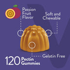 Viteey Gominolas de Maca Negra - 120 Gominolas con Sabor a Maracuyá - Vegano, Sin Gluten