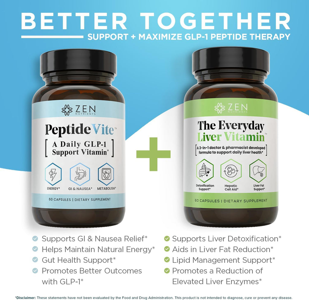 Zen Nutrients PeptideVite GLP-1 Support – 60 Cápsulas