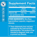 Vitamin B6 100mg – Energy and Metabolism | 100 Vegetarian Capsules