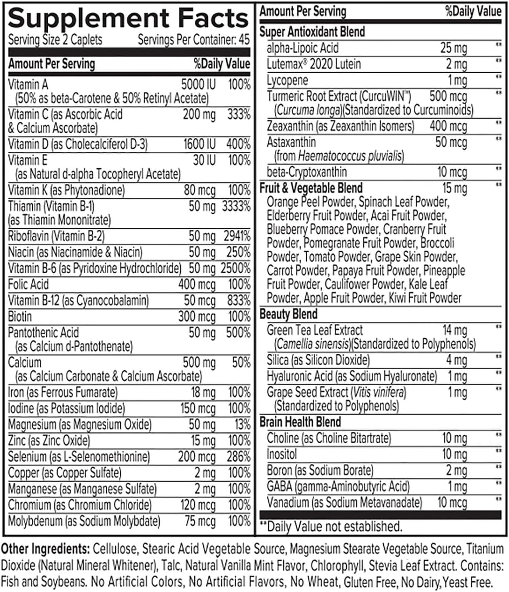 Portions Master Multivitamínico para Mujeres, Energía, Inmunidad y Huesos (90 Cápsulas)