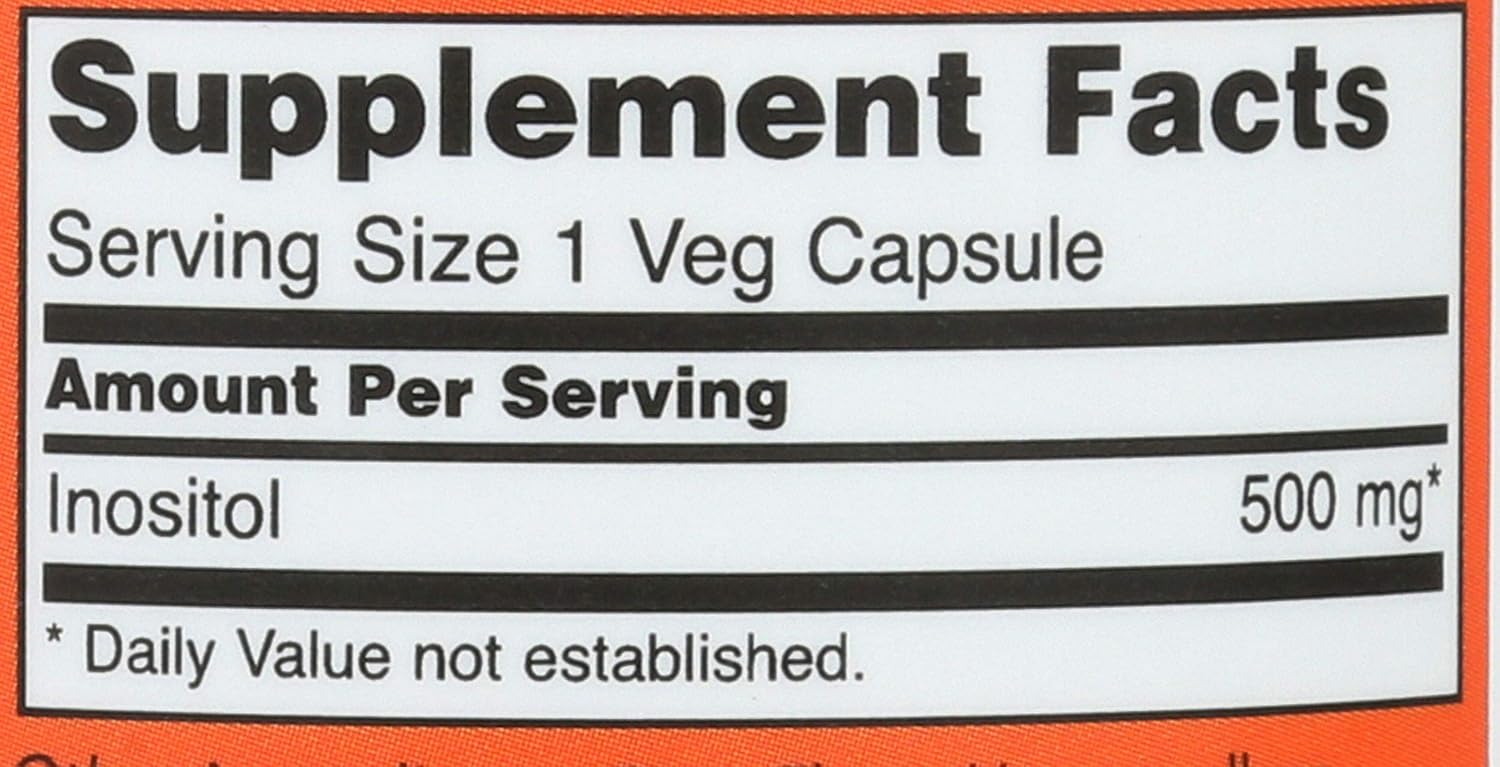 Now Foods - Inositol 500 mg, 100 Capsules