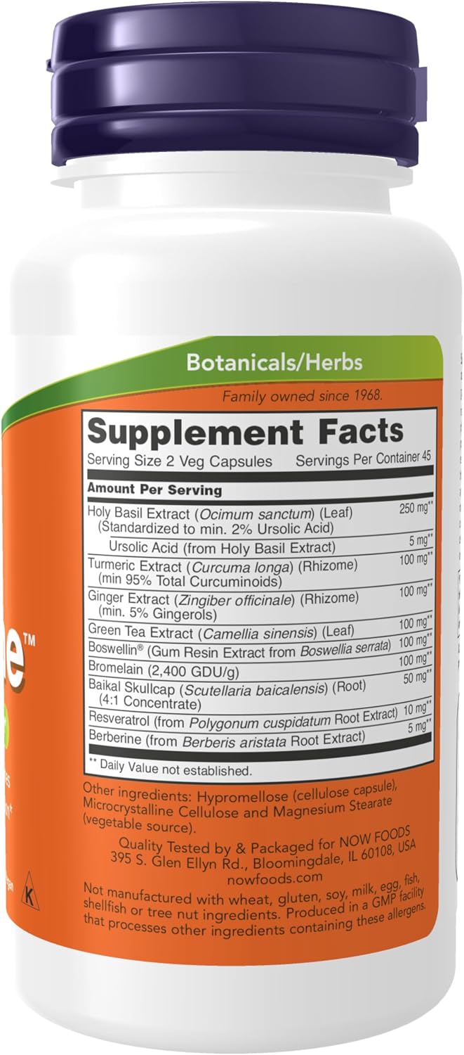 NOW Foods D-Flame™, 90 Cápsulas Vegetales - Apoyo para el Esfuerzo Físico
