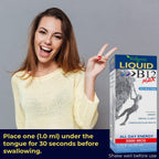 Wellgenix B12 Max Líquido - Vitamina B6, B12 y Folato - Alta Absorción - Salud Cardiovascular, Claridad Mental, Aumento de Energía y Pérdida de Peso - 1,75 oz, 2 Pack