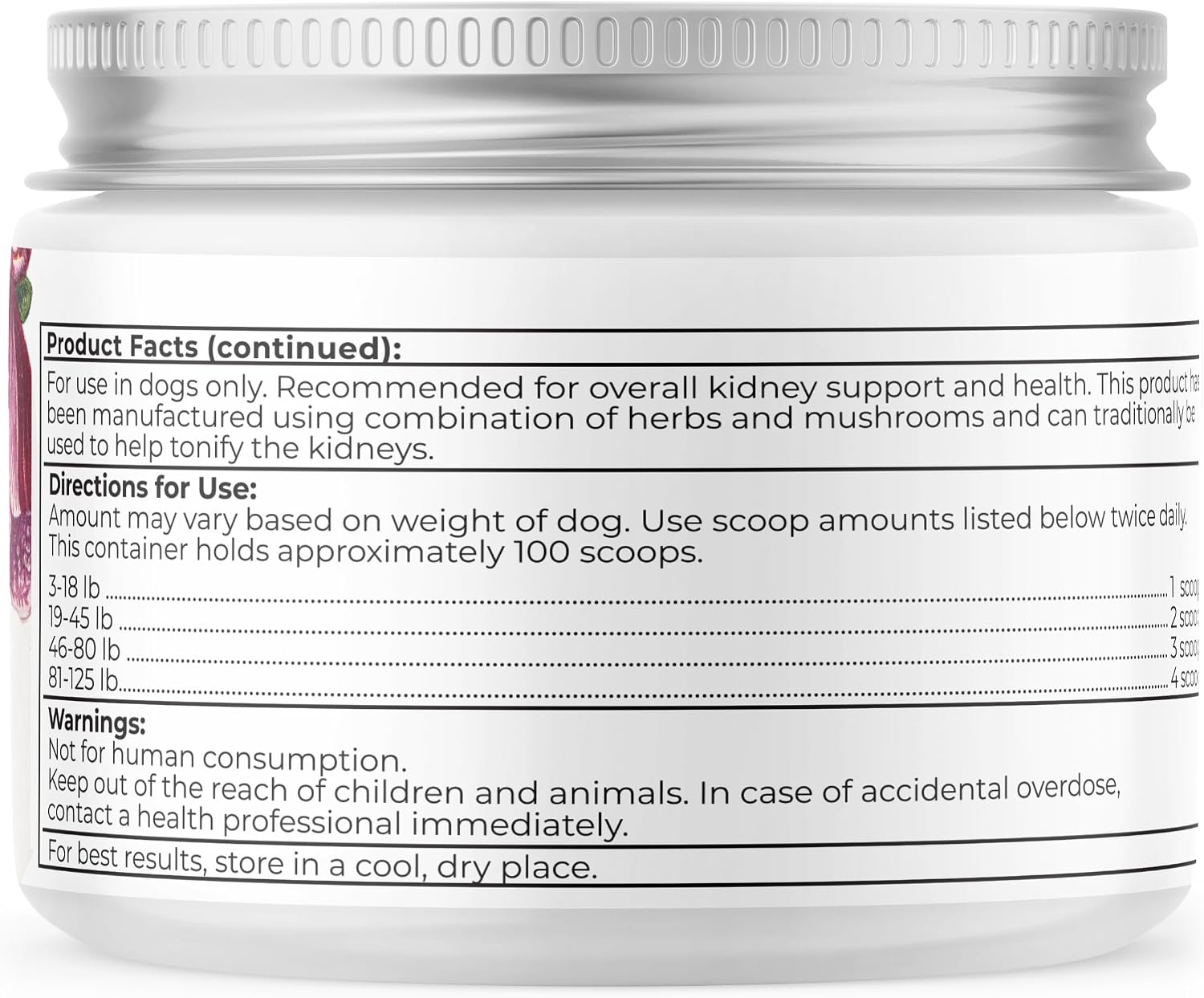 Dr. Harvey's Kidney Health - Suplemento de Apoyo Renal para Perros (113 g)