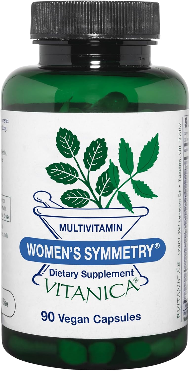 Vitanica Women's Symmetry - High Potency Multivitamin and Mineral for Women, Vegan, 90 Capsules