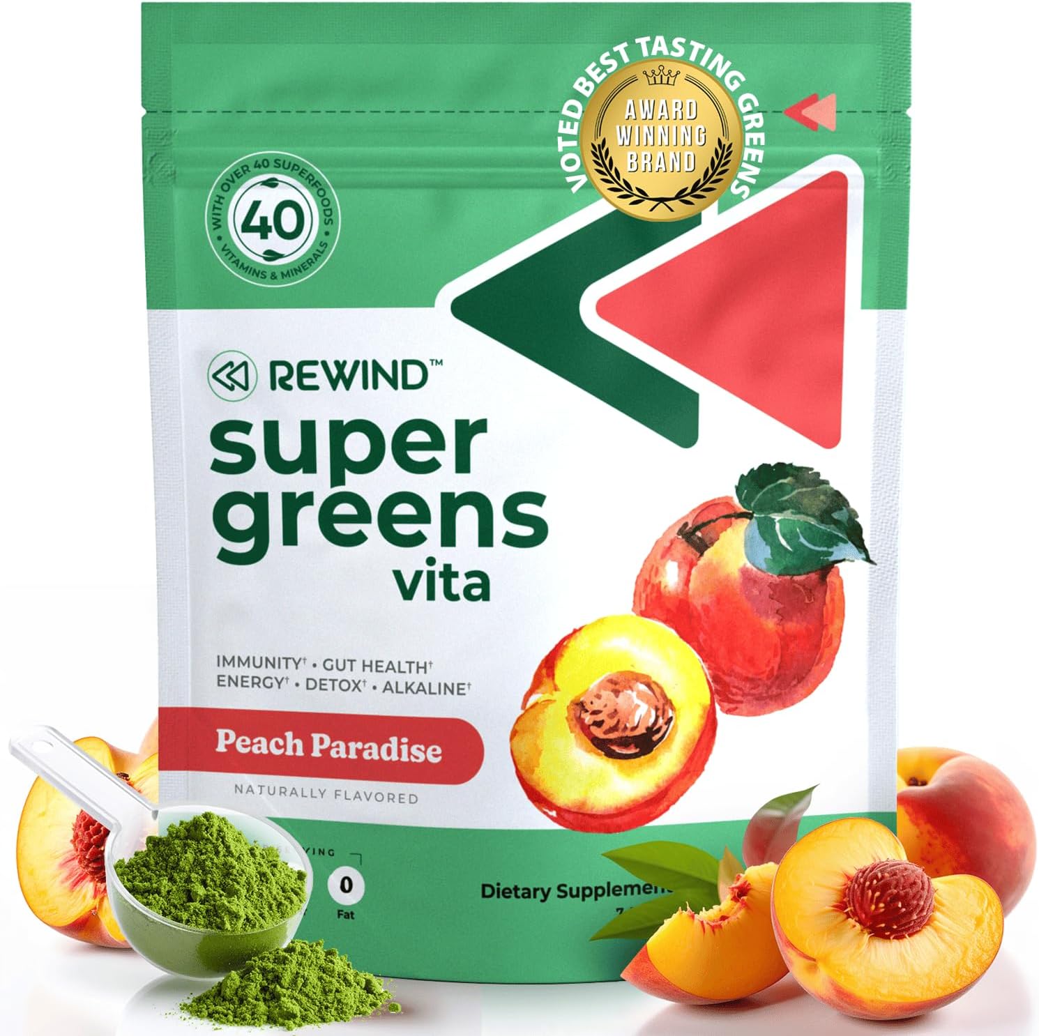 Rewind Super Greens Polvo Variedad - 12 Sticks