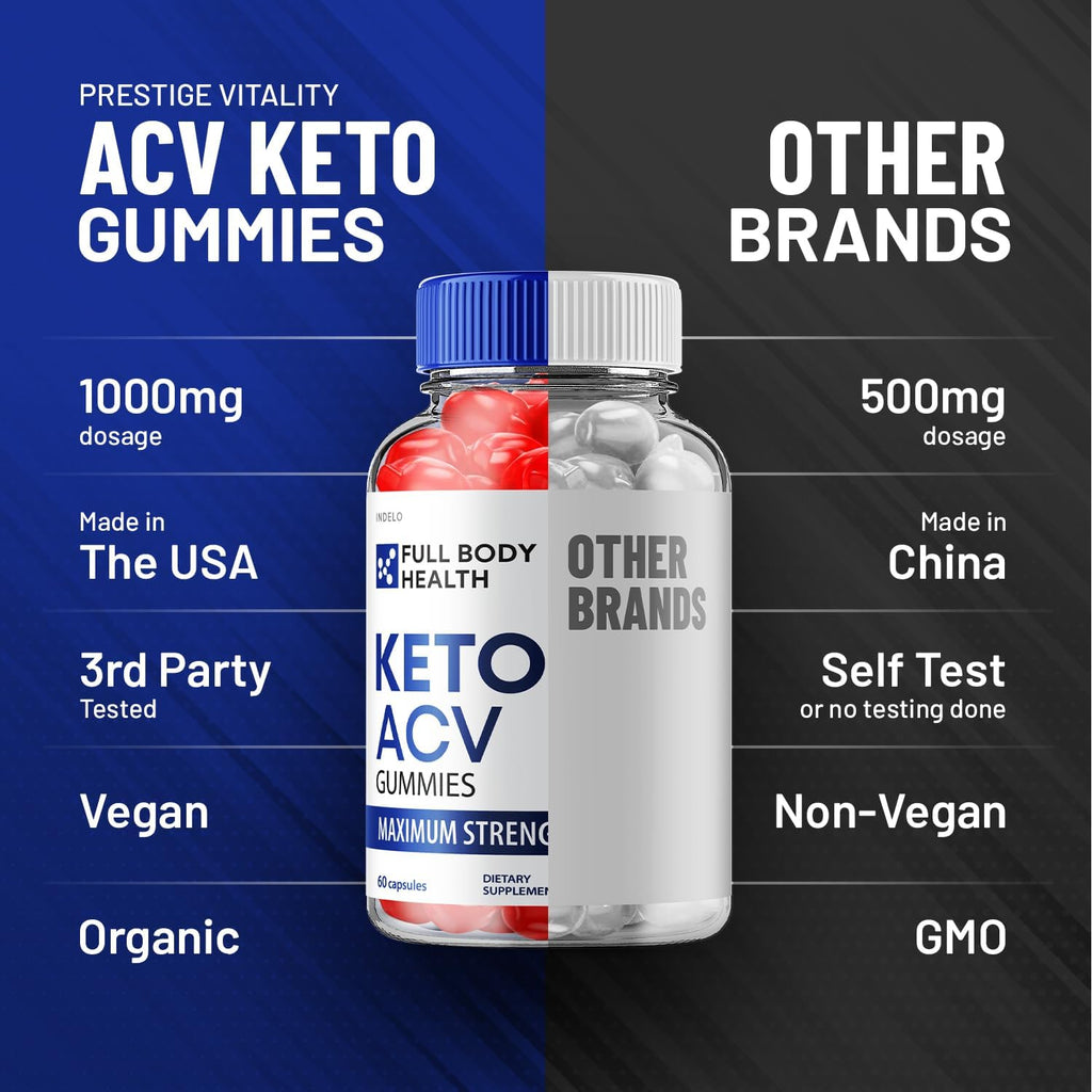 Full Body Health Keto ACV Gummies – Pack de 2 (120 Gominolas)