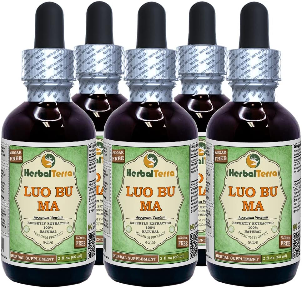 Luo Bu Ma (Apocynum Venetum) Glicerita, Extracto Líquido Sin Alcohol - 20 x 120 ml