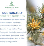 Polen de Pino en Polvo | Recolectado en la Naturaleza, Polen de Pino Canadiense Dorado | Polen del Pino Ponderosa, 20 g