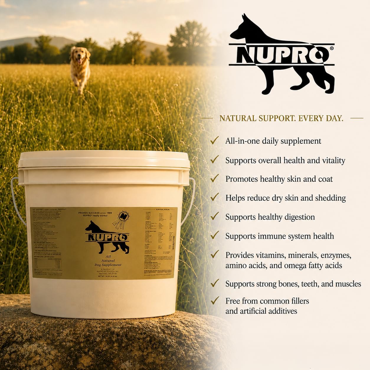NUPRO Suplemento Natural para Perros - 20 Libras