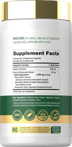 Carlyle Indole-3-Carbinol 400 mg | 120 Cápsulas | Suplemento con I3C, Brócoli y Resveratrol