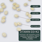 Good Friends Health - Vitamina D3 5000 UI + Vitamina K2 200 mcg - 120 Cápsulas Blandas Vegetales