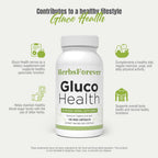 Herbsforever Gluco Health - 120 Cápsulas Vegetales - Control de Azúcar y Antojos
