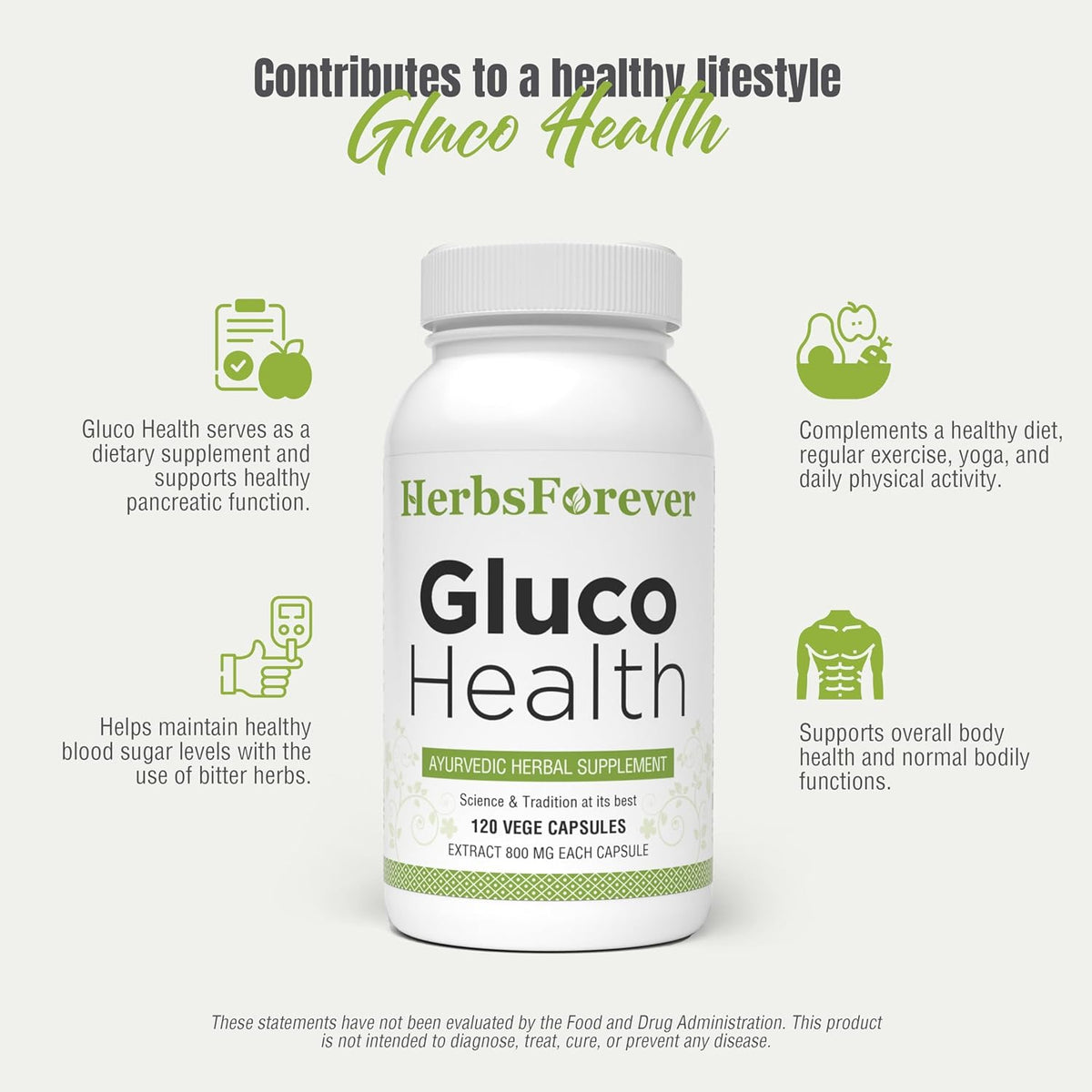 Herbsforever Gluco Health - 120 Cápsulas – Shilajit: Una resina mineral rica en ácido fúlvico, que puede ayudar a – Image 2