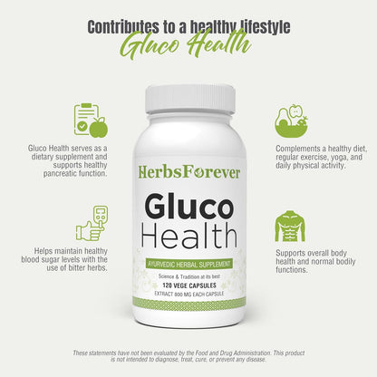 Herbsforever Gluco Health - 120 Cápsulas – Shilajit: Una resina mineral rica en ácido fúlvico, que puede ayudar a – Image 2