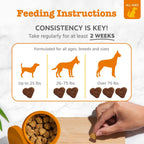 Zesty Paws Stay Green Bites - Snacks blandos para perros contra manchas de césped por orina - Sabor a pollo - 90 unidades