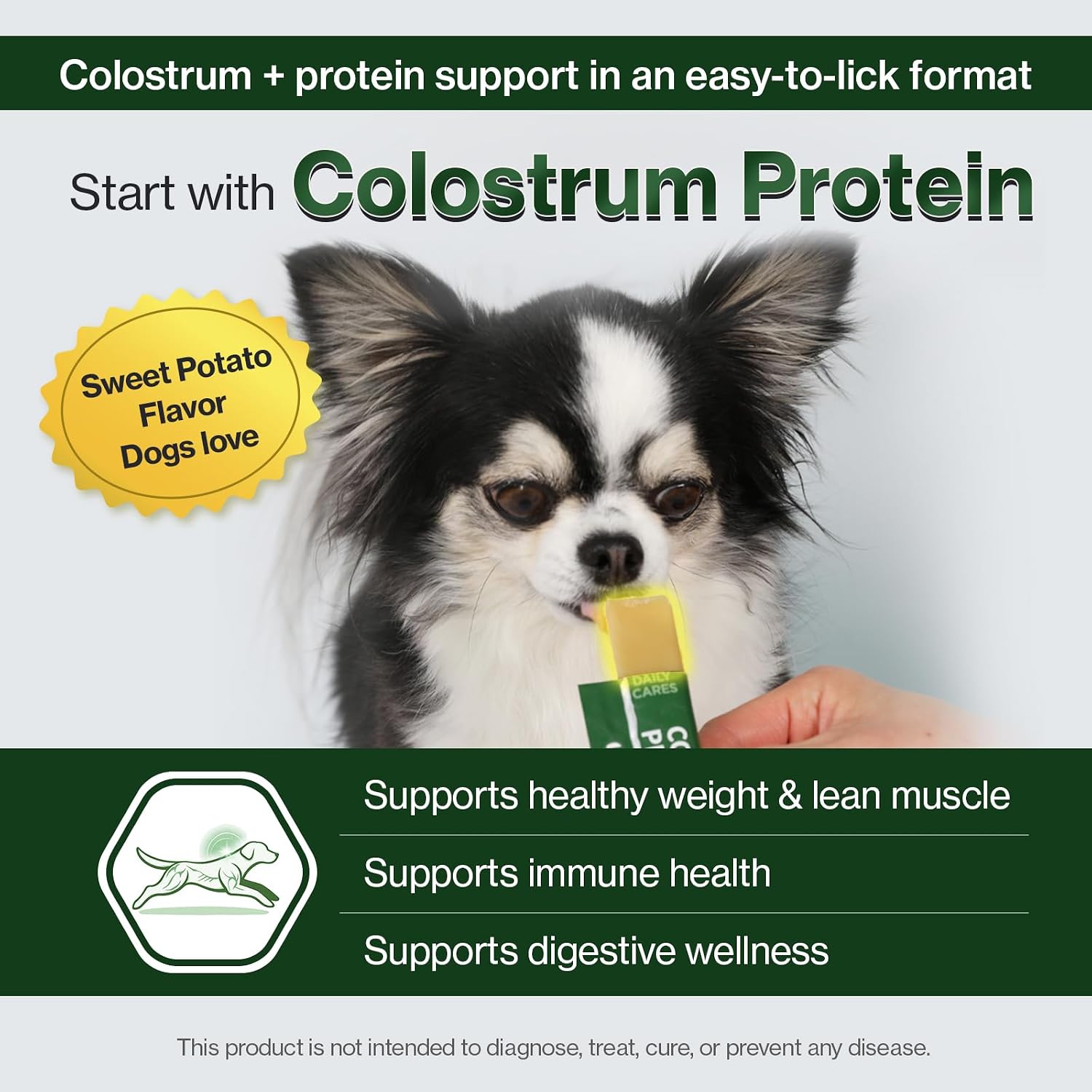 Doctor By Colostrum Protein para Perros y Cachorros – Suplemento de Proteína para Ganancia de Peso y Sistema Inmunitario – 30 Tubos