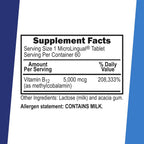Superior Source No Shot Methylcobalamin B12 5000 mcg - Fast Absorbing Sublingual Tablets for Energy and Brain Health - 60 Count