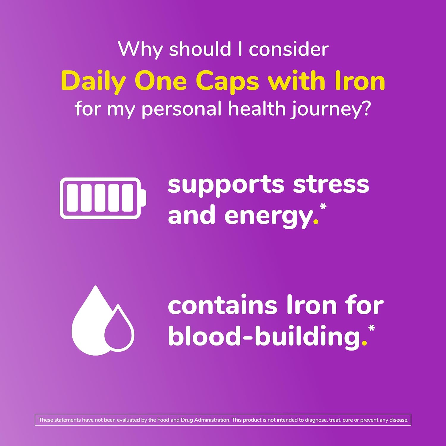 Twinlab Daily One Caps con Hierro - Multivitamínico y Mineral - 180 Cápsulas