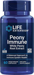 Life Extension Peony Immune – Raíz de Peonía Blanca – Apoyo Inmunológico – 60 Cápsulas Vegetarianas