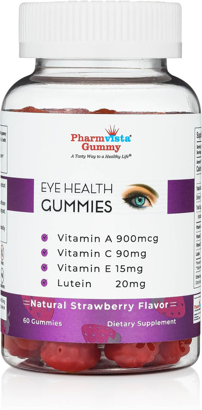 Pharmvista Gummy para la Salud Visual - Vitaminas A, C, E y Luteína - Sin Gluten, Vegano - 60 Gomitas – Image 1