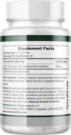 Probase Nutrition NAD Suplemento 500mg Alta Potencia - 30 Días