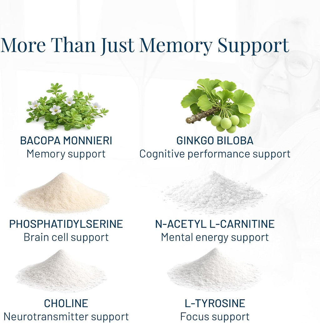 Provasil Brain Supplement - Suplemento Cognitivo con Ginkgo, Bacopa y Biotina para Memoria, Enfoque, Estado de Ánimo y Concentración (Pack de 2)