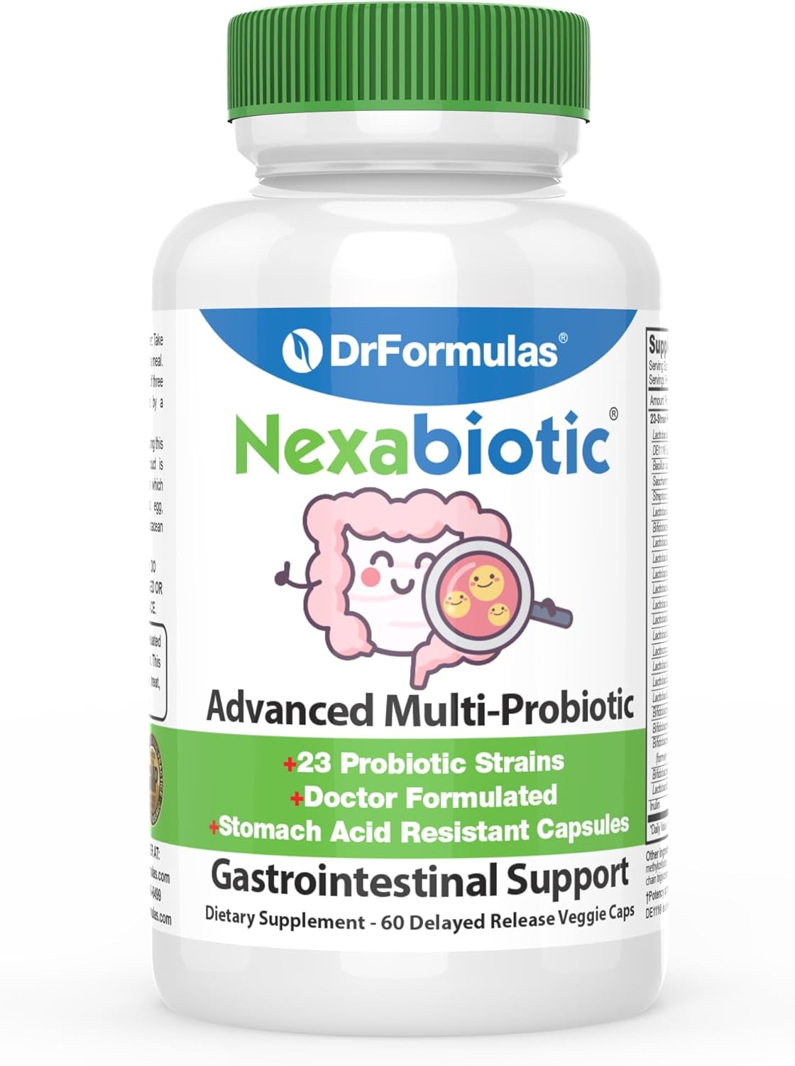Nexabiotic Multi Probiotic 23 Strains with Prebiotic, 60 Capsules