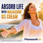 Vita Sciences Maxasorb Vitamin D3 Cream 2000 IU – Topical, Fast Absorption, 1.7 oz
