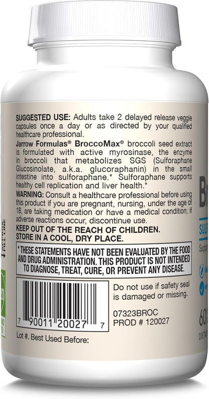 Jarrow Formulas BroccoMax Sulforaphane – Forma de liberación: Las cápsulas de liberación retardada protegen la – Image 9