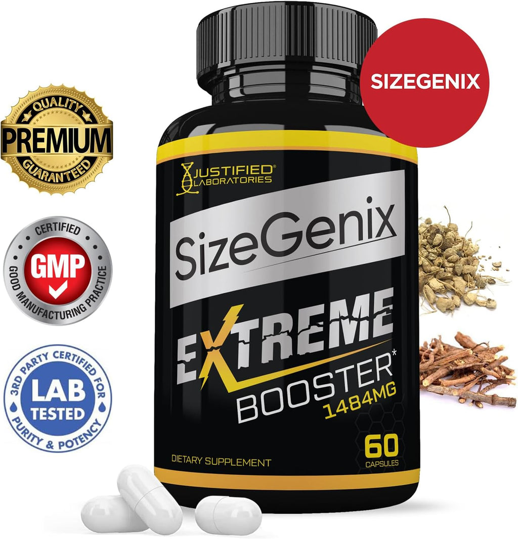 Justified Laboratories (Pack de 3) Sizegenix Complemento para la Salud Masculina 1484mg 180 Cápsulas