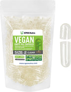 XPRS Nutra Cápsulas Vacías Tamaño 2 - 100 Cápsulas Vegetales Claras